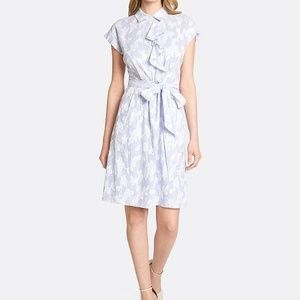 Tahari Ruffle Floral Seersucker dress